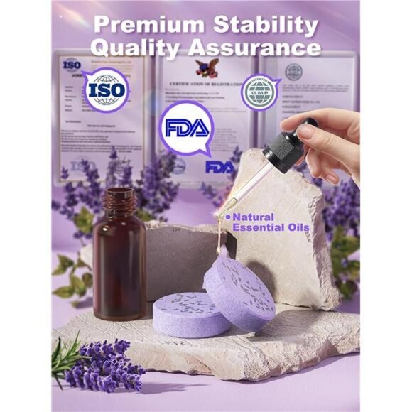 Shower Steamers Aromatherapy 8 Scents Women Lavender Natural Elegant Packaging - Picture 4 of 7